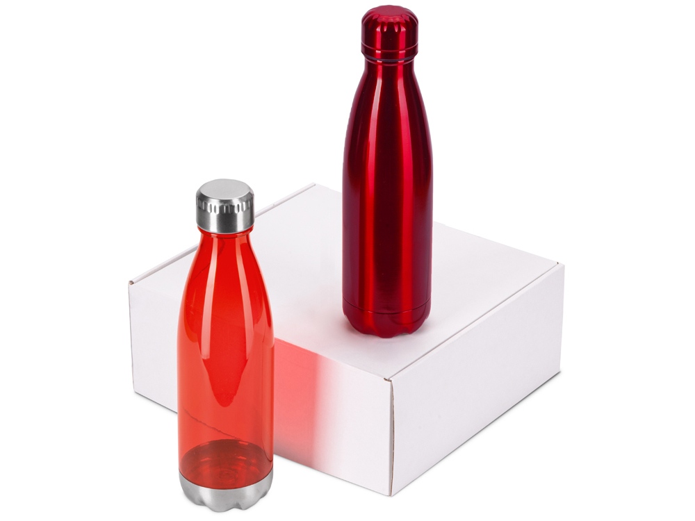 Подарочный набор с термосом и бутылкой «Bottle set», красный